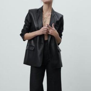 Zara Leather Blazer
